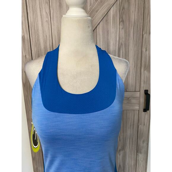 NWT Moxie cycling T back tank in azure blue - Picture 4 of 7